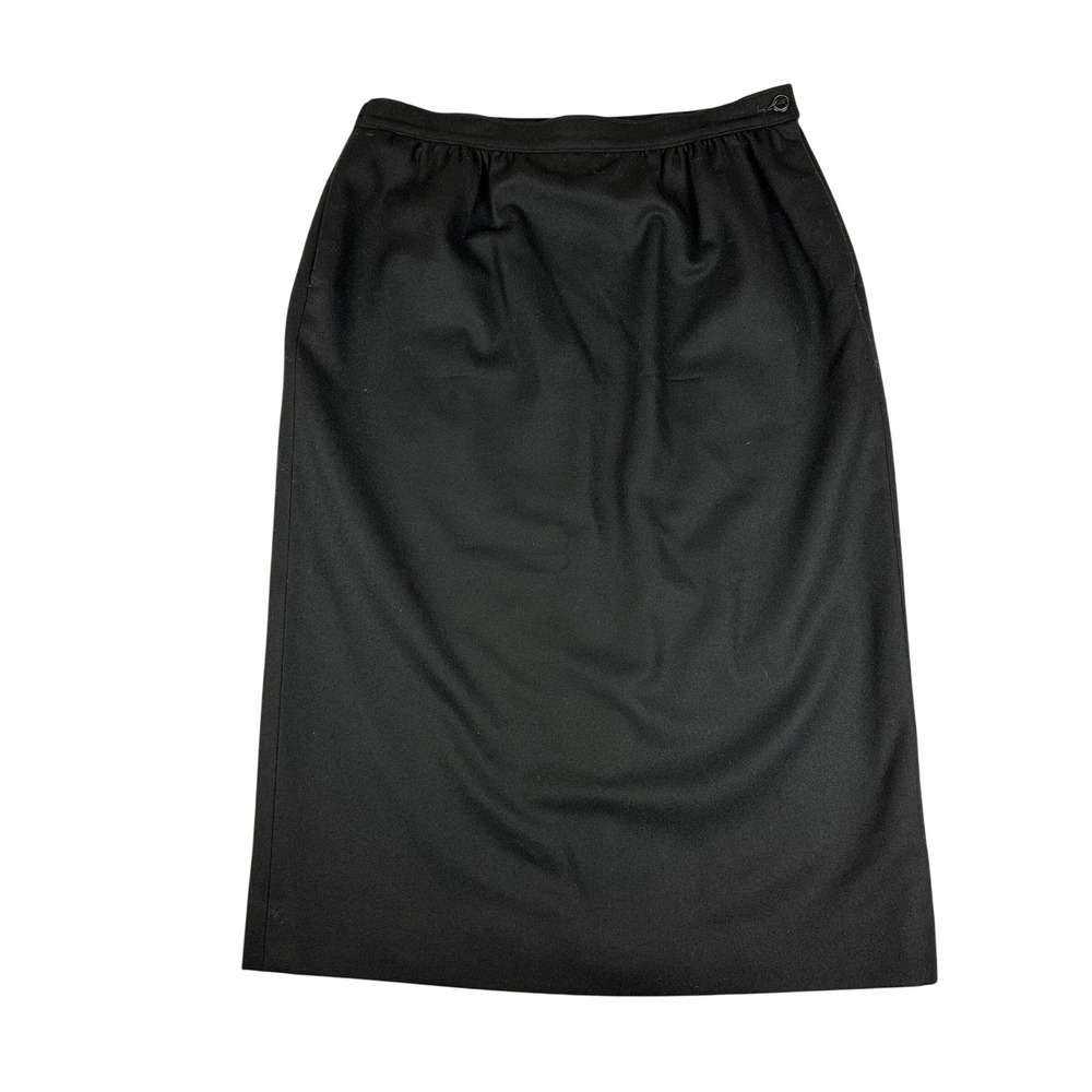 Pendleton Black 100% Virgin Wool Pencil Skirt Size 12 T638-159 Made in USA
